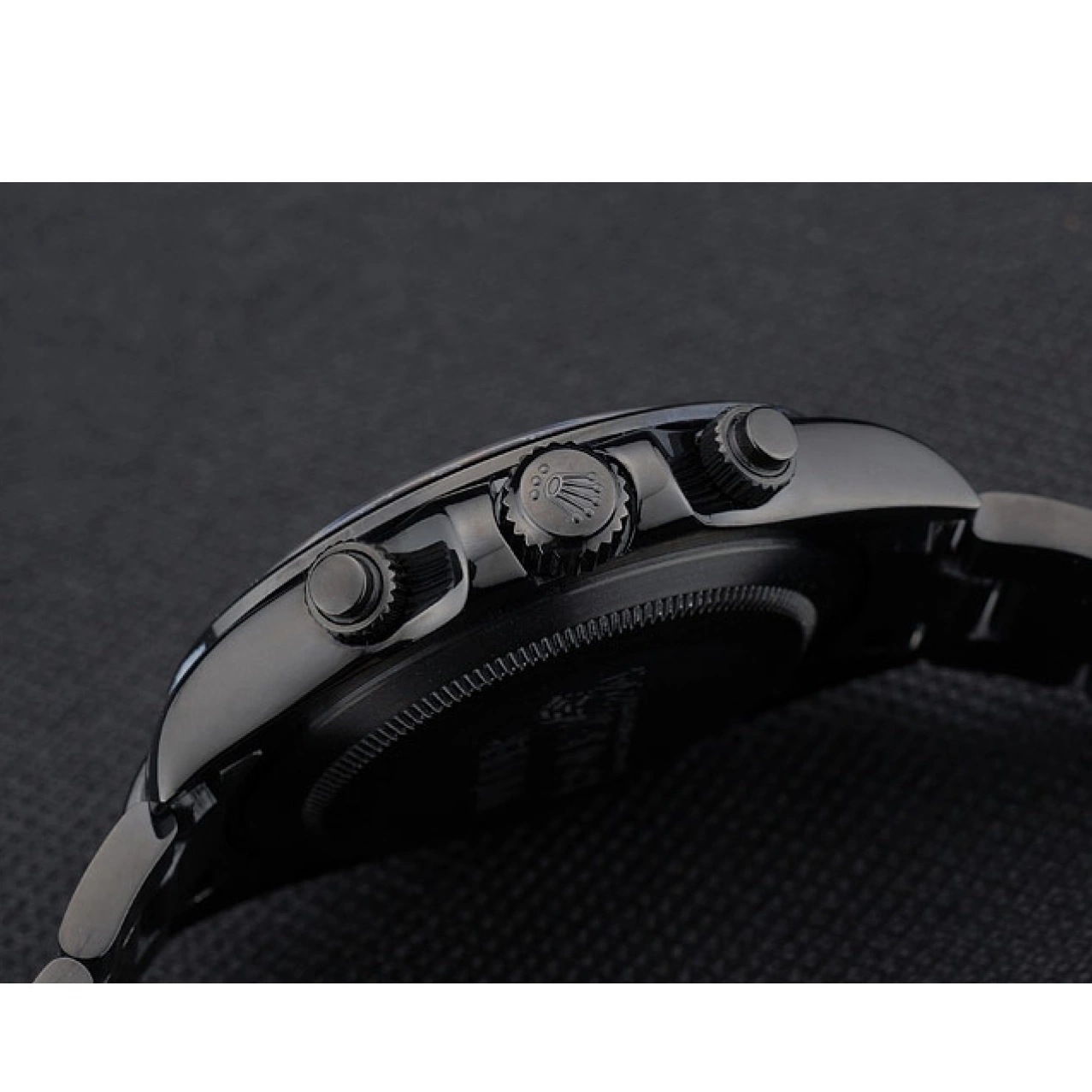 AAA Replica Watches 80247 Ion Black Tachymeter Rolex Black Plated Daytona Stainless Dial Steel Strap Black 0524
